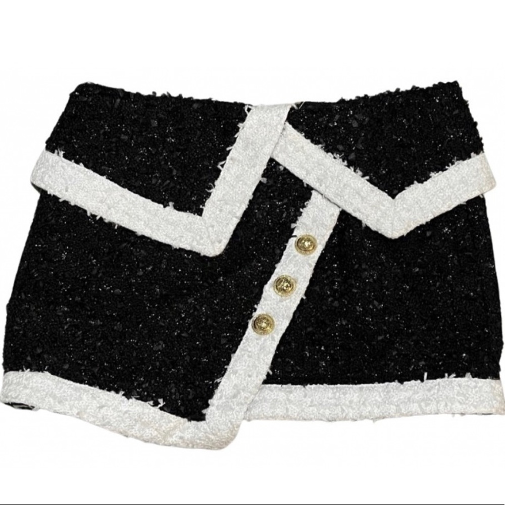 Balmain Tweed Mini Skirt, size 40, new with tags